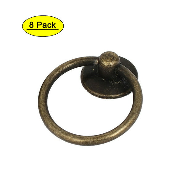Cabinet Cupboard Drawer Door Pull Ring Vintage Style Round Handle Knob 4 Pcs 